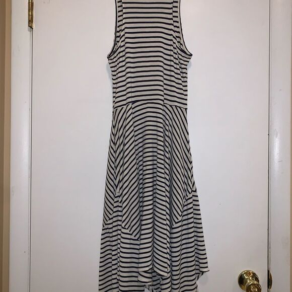 😊 3/$30 Maurices dress black & white stripes sleeveless Sz XS has POCKETS - Picture 11 of 12
